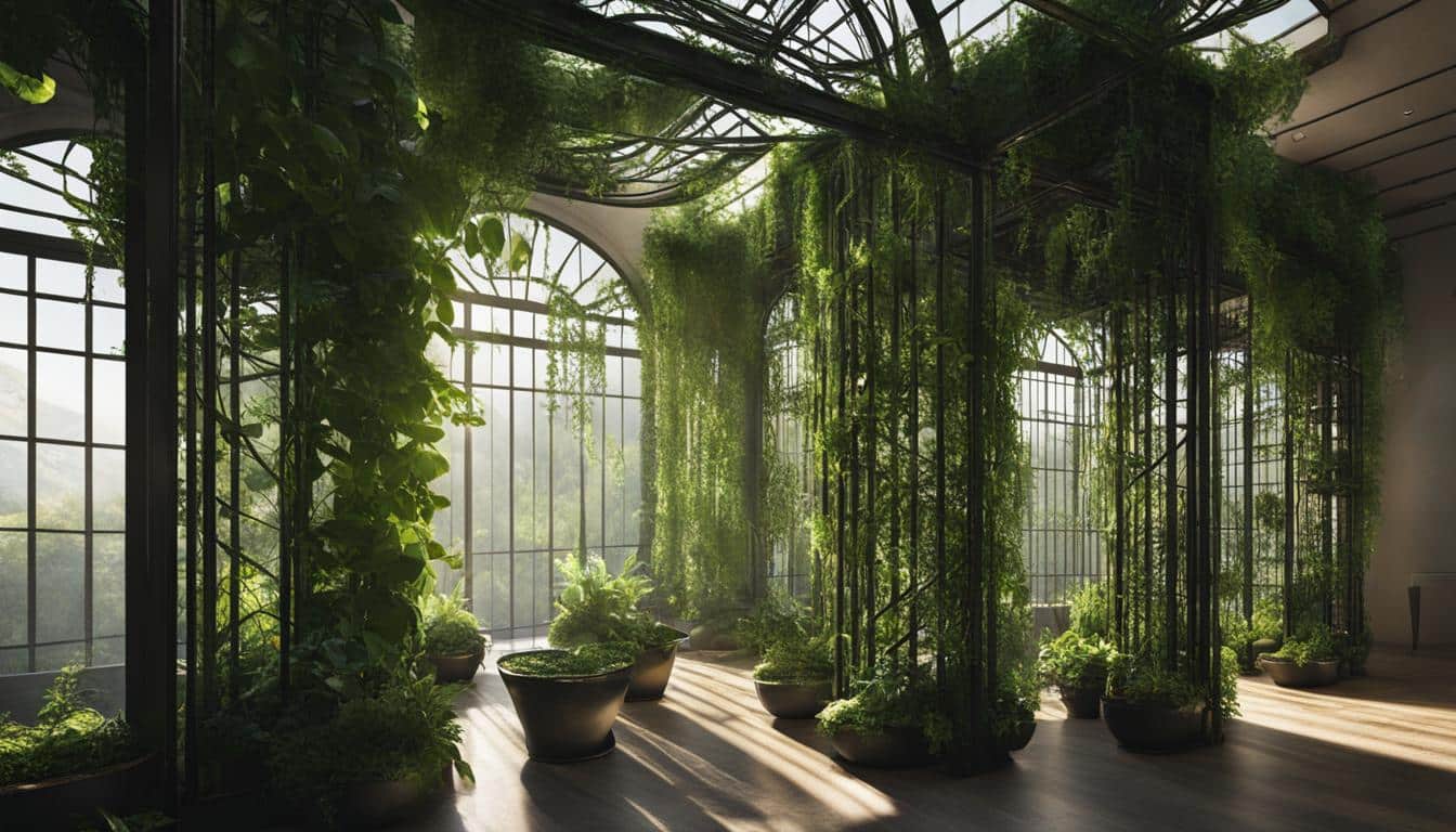 indoor plant trellis ideas