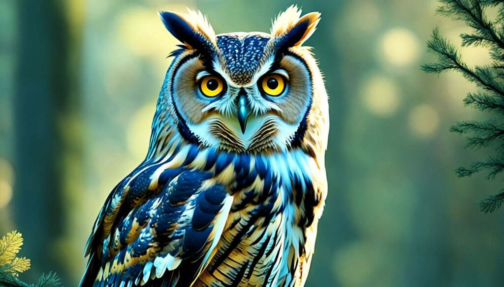 Owl with acute hearing