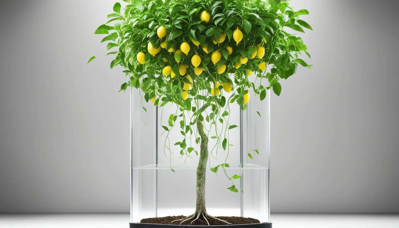 hydroponic lemon tree